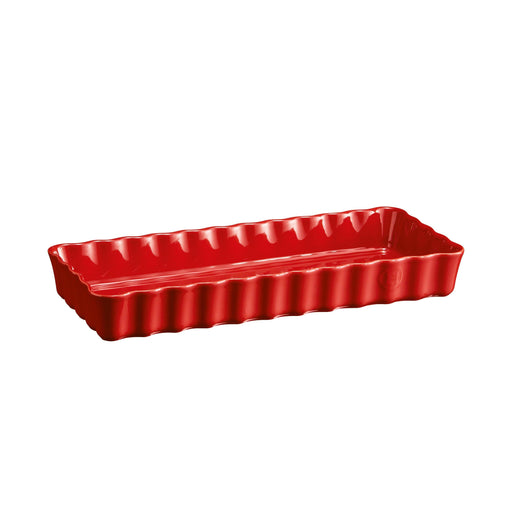 Emile Henry Slim Rectangular Tart Dish Burgundy - HAUSwares