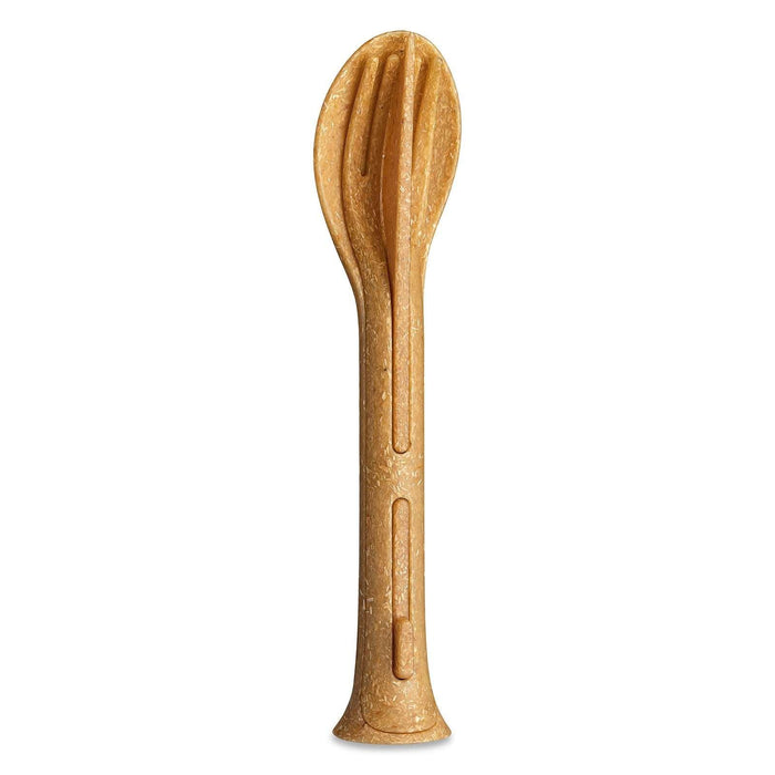 Koziol Klikk Pocket Cutlery Set 3-Pieces - Nature Wood
