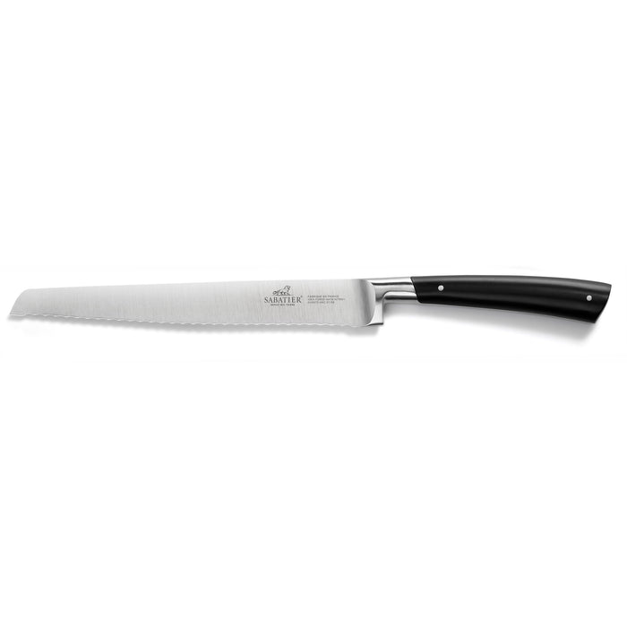 Lion Sabatier Paris Black & Beechwood Knife Block - Includes 5 Edonist Black Knives