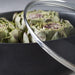 Scanpan Classic 16cm glass lid with black knob and stainless steel rim