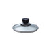 Scanpan Classic 18cm glass lid with black knob and stainless steel rim