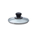 Scanpan Classic 20cm glass lid with black knob and stainless steel rim