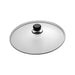 Scanpan Classic 26cm glass lid with black knob and stainless steel rim