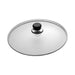 Scanpan Classic 28cm glass lid with black knob and stainless steel rim