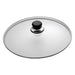 Scanpan Classic 32cm glass lid with black knob and stainless steel rim