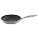 Side view of a Scanpan CTX non-stick frying pan with curved sides and stainless steel handle