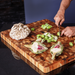TeakHaus Butcher Block Chopping Board Large in use