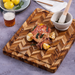 TeakHaus Herringbone Heavy Duty Chopping Board Medium in use