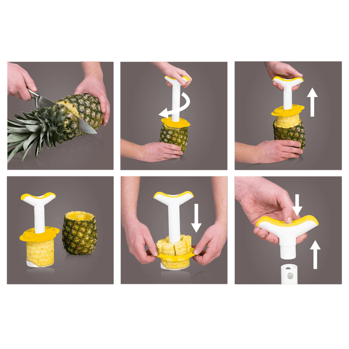 Vacu Vin Pineapple Slicer & Wedger - White/Yellow - HAUSwares