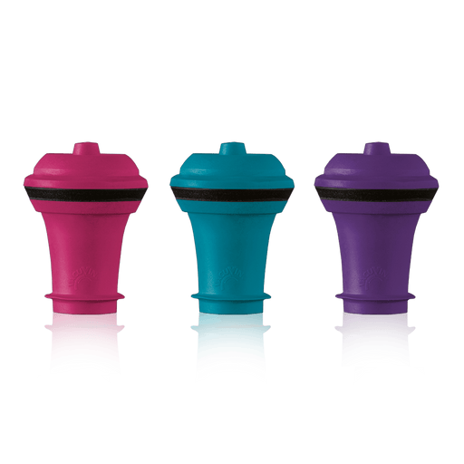 Vacu Vin Wine Stoppers 3pc Set - Blue/Pink/Purple - HAUSwares